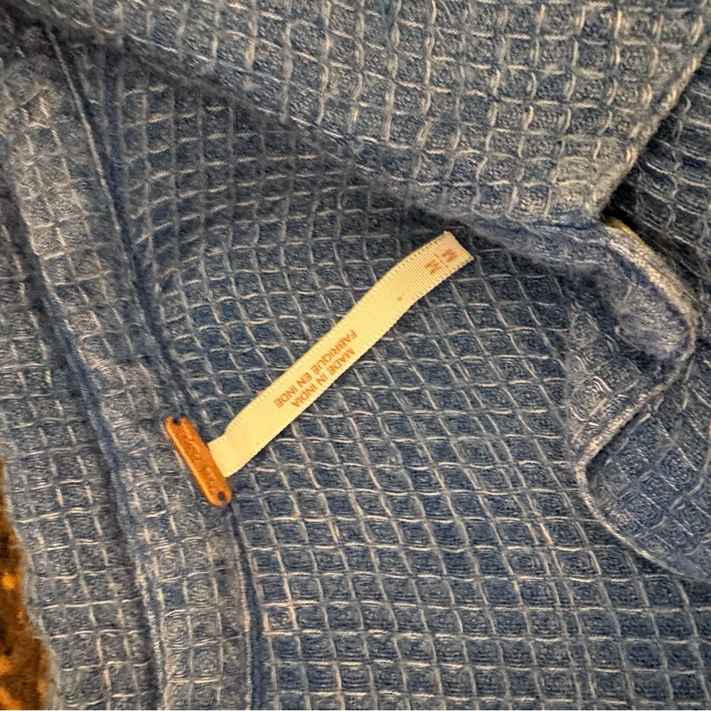 Free People Blue Button-Down Textured Long Sleeve Tunic - Picture 4 of 6
